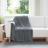 vidaXL - Dekentjes - 6 st - Donkergrijs - 130 x 150 cm - 3.04 kg - Fleece