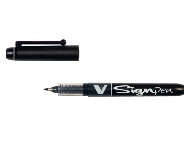 Pilot Fineliner V-Sign zwart 0.6mm