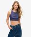 Superdry Femme Top Court Réfléchissant Sdx en Édition Limitée Jaune Taille: XS/S