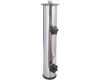 Merkloos Parasolhouder Buiten - Parasolstandaard Terras - Buiten Zitten - Verstelbaar Dual Button - 30 cm - Zilver