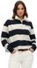 Superdry Ath Essential Stripe Polo à manches longues Blanc, Bleu M Femme
