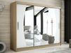 Armoire ELYCOPTER 3 portes coulissantes 250 cm sonoma/blanc