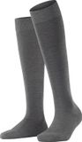 FALKE ClimaWool lang eenkleurig wol lyocell kniekousen dames grijs - maat 41-42