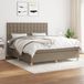 Maison Exclusive - Lit boxspring avec matelas, couleur taupe, 160x200 cm, rembourré
