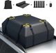 COSTWAY Dakkoffer voor auto, waterdicht, met 6 deurhaken, cijferslot, antislip mat en draagtas, opvouwbare daktas, bagagebox voor auto's, bestelwagens, SUV's, zwart, 420 liter