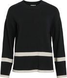 Vila Trui Viril O-neck Oversize L/s Knit Top- 14112403 Black/slnm Dames Maat - XXL