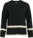 Vila Trui Viril O-neck Oversize L/s Knit Top- 14112403 Black/slnm Dames Maat - XXL