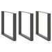 vidaXL Pieds de table 3 pcs forme U 80x(72-73) cm acier anthracite