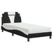 Bol Bed "Viana" met matelas kunstleer zwart en wit 90x200 cm