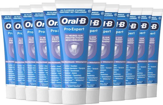 Oral-B Tandpasta Pro-Expert Zachte Whitening - 12 x 75 ml - Voordeelverpakking