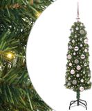 vidaXL Kunstkerstboom Groen 120 cm PVC en Staal en Kunststof