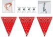 Bellatio Decorations Shoppartners Bv Boeren Zakdoek Versiering Set - vlaggenlijn 3.6M / Clenchy hoekklemmen 4-pack - slinger ophangset