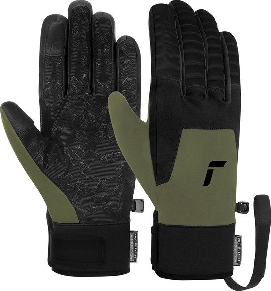 Reusch Raptor R-TEX XT TOUCH-TEC Unisex Winter Gloves - Olive/Black - Size 7.5