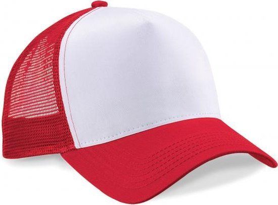 5x Trucker Caps Red/White for Adults - Affordable Caps