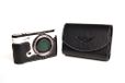 pt, Panda pt, TP echt lederen camera-tas voor Casio EX-ZR3500 ZR3500 zwart