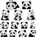 Panda Stickers réfléchissants pour enfants - Set de 13 - Design Panda - Imperméable et à forte adhérence - Casque - Vélo - Scooter