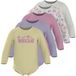 LUPILU® Lot de 5 bodys bébé à manches longues (blanc/rose/violet/jaune, 2-6 mois)