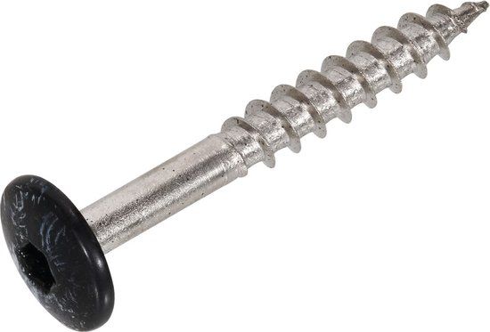 Hoenderdaal Fasteners Hoenderdaal Gevelplaatschroef RVS 4.8x38mm Grafietzwart RAL9011 Torx T20 (100 stuks)