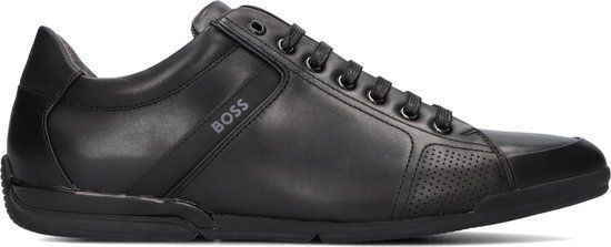 BOSS Saturn Lowp Lage Sneakers Heren Zwart Maat 43 - Lente/Zomer 2024