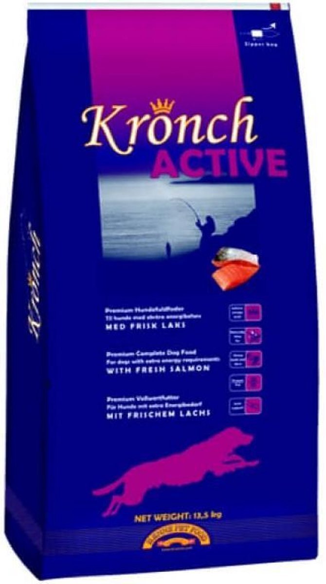 Kronch Active Premium Hondenvoer Adult - 13.5 kg High Energy - hersluitbare verpakking