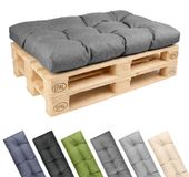 Garronda Palletkussen 120x80 cm 12 cm Waterafstotend UV- en Waterbestendig voor Palletbank GD-0252 Grafiet