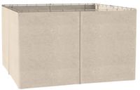 Merkloos Zijwand 4-delig Set voor 3x4m Paviljoen Zijwanden met Haken 352 x 205 cm Waterdicht stabiel winterbestendig Zijwand Zijpanelen voor Partytent Tuinpaviljoen Beige