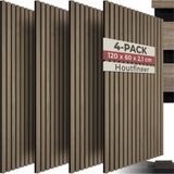 Tectake Akoestische Panelen - Set van 4 - Donker Eiken