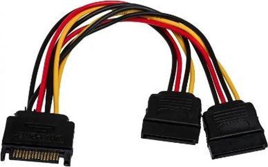 Akyga AK-CA-31 SATA-stekker naar 2x SATA bus adapterkabel 2x 15cm