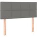 Tête de lit gris foncé 90x5x78/88 cm tissu