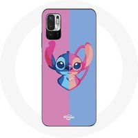 Maniacase Etui voor Xiaomi Redmi Note 10T 5G Stitch en engel blauw roze