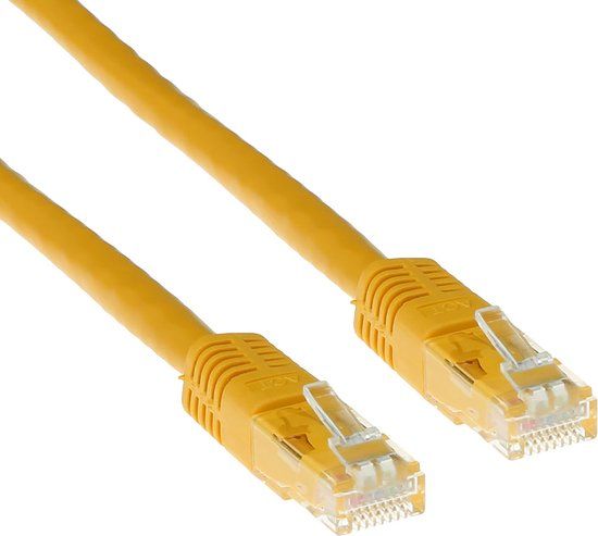 ACT Gele 1,5 meter U/UTP CAT6 patchkabel met RJ45 connectoren IB8851