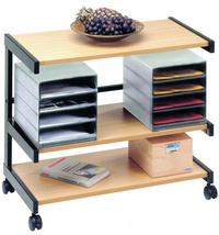 hjh OFFICE PRO Ladeblok | 4 Lades | Verrijdbaar | Beuken | 810 x 430 x 670 mm | Mobil 18A2