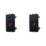 Ixtrima TV-aansluiting vrouwelijk zwart compatibel met Bticino Living Light/International 2 stuks