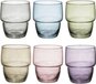 Secret de Gourmet Set van 6x water/sap glazen stapelbaar Rodrig 280 ml - Drinkglazen - Glas - Multi