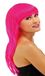 Folat 26701 roze pruik lang haar pony, één maat