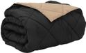 vidaXL Couette d'été 200 x 200 cm Noir et Taupe