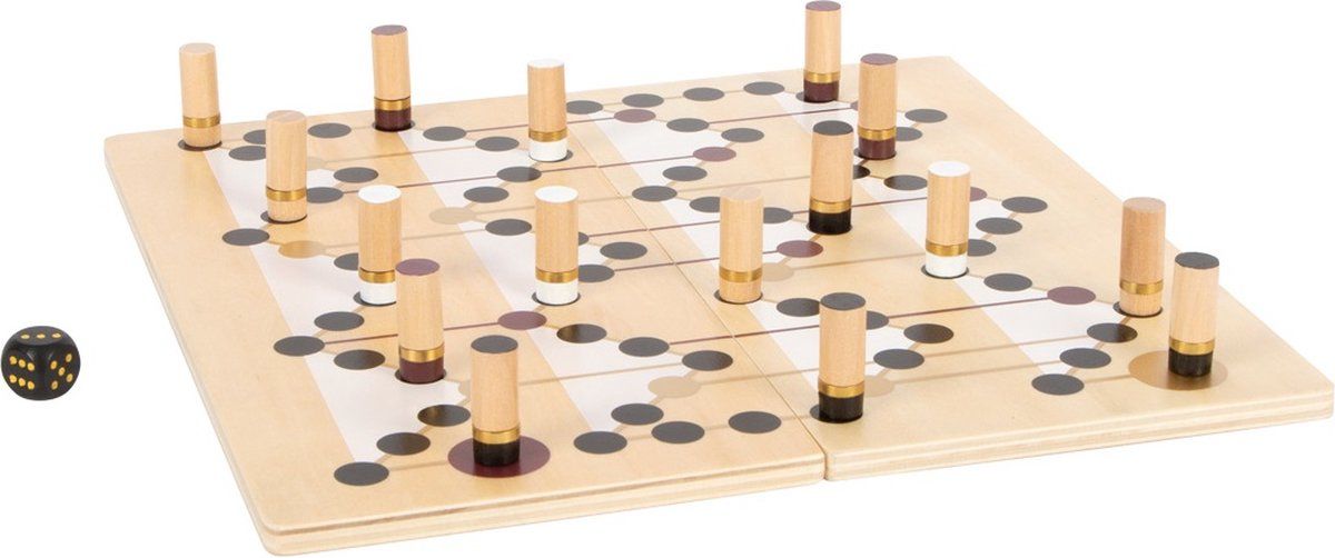 Small Foot - Houten bordspel 2-in-1 - Ludo / Ladderspel
