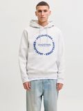 JACK & JONES JJBENSON SWEAT HOOD Heren Trui White Melange M
