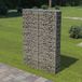 vidaXL Schanskorfmuur met deksels 100x20x150 cm gegalvaniseerd staal