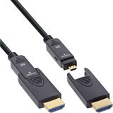 InLine® HDMI AOC-kabel, Ultra High Speed HDMI, 8K4K, afneembare stekker, 50 m