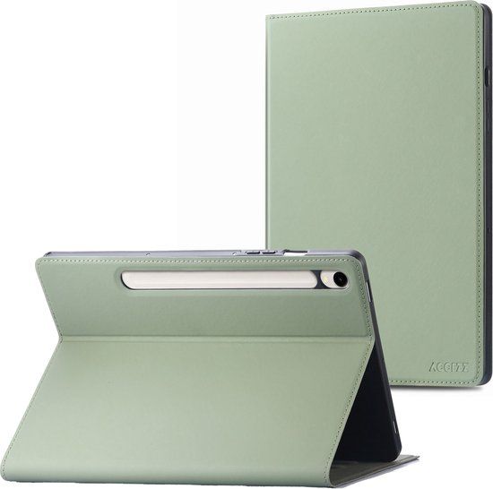 Accezz Classic Tablet Case - Green - for Samsung Galaxy Tab S9 11.0 inch / Tab S9 FE - Book Case