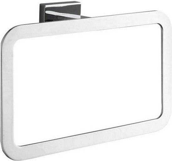 Sapho Apollo Rechthoekige Handdoekhouder - Chroom - 22.6x14.7 cm