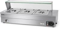 VERTES Gerechtenverwarmer Buffetverwarmer Warmhoudbak voor gerechten Elektrisch 1500 W van roestvrij staal