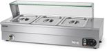 VERTES Gerechtenverwarmer Buffetverwarmer Warmhoudbak voor gerechten Elektrisch 1500 W van roestvrij staal