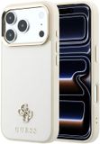 Guess Backcover hoesje voor Apple iPhone 18 Pro Max - HC MagSafe Saffiano Small 4G And Classic - Beige