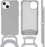 iMoshion Color Backcover iPhone 13 - Grijs - Met Koord