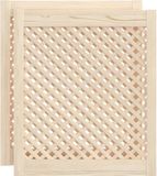 vidaXL Kastdeuren met latwerk 2 st 59,5x69 cm massief grenenhout