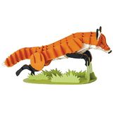 Fridolin 3D papieren knutselmodel vos - creatief speelgoed.