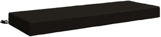 vidaXL Rugkussen SOEST 100% Polyester Zwart 120 x 40 x 10 cm