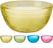 Koopman Bougie à la citronnelle dans un bol en verre set de 2 Jaune